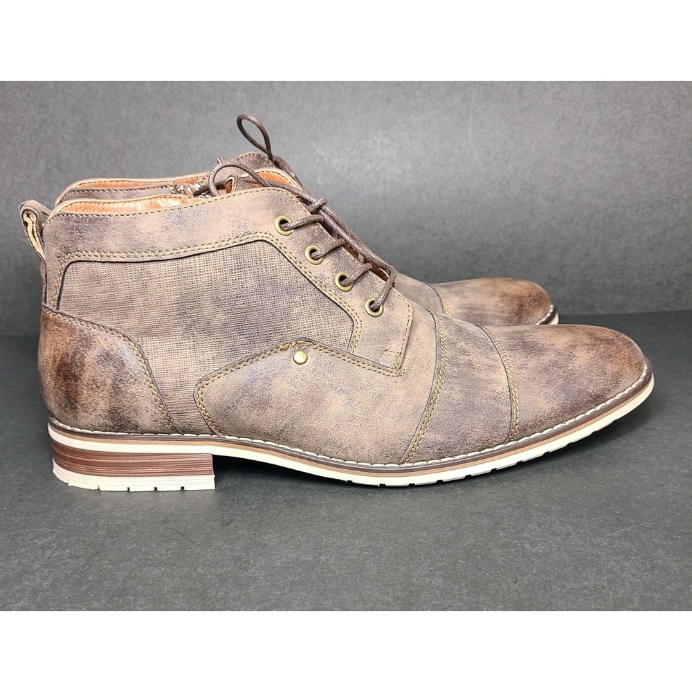 Ferro Aldo Blaine Mens Chukka Boots Size 11 Brown Distressed Lace Up Ankle - Picture 6 of 10